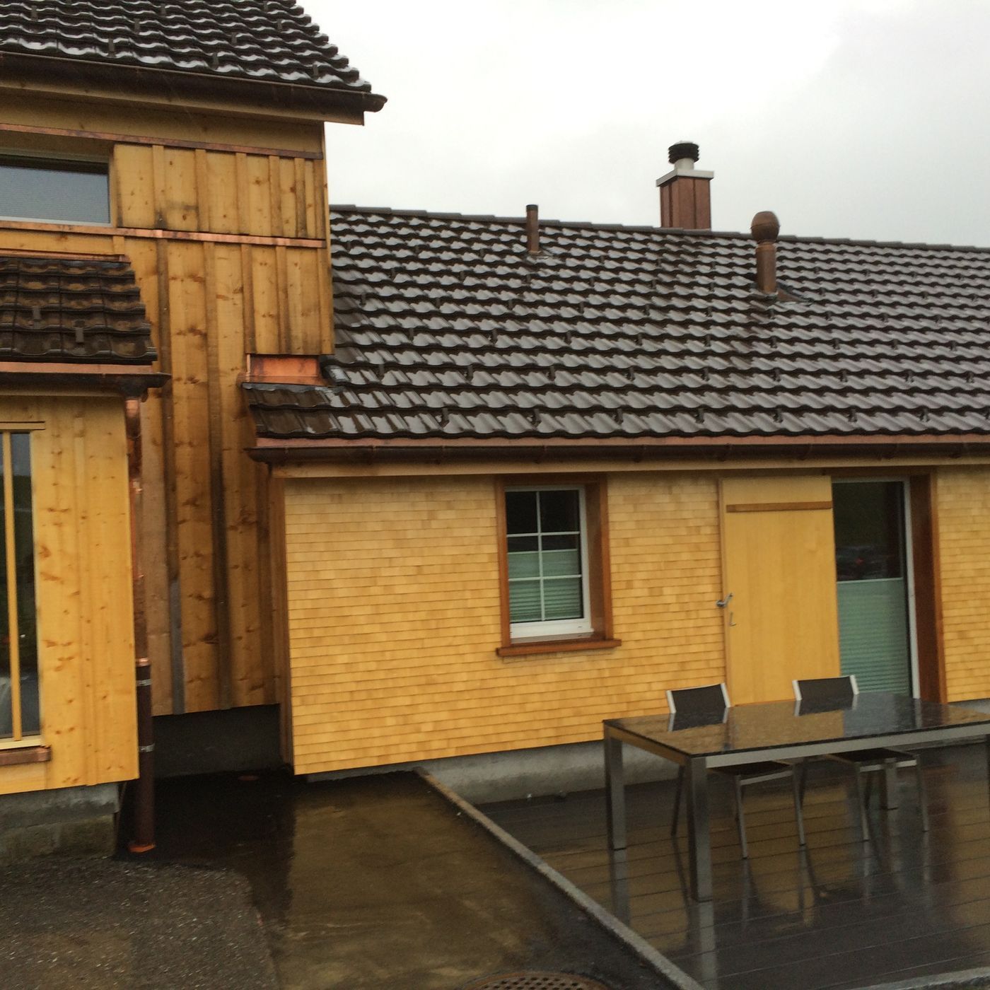 Steildach mit Schindelfassade