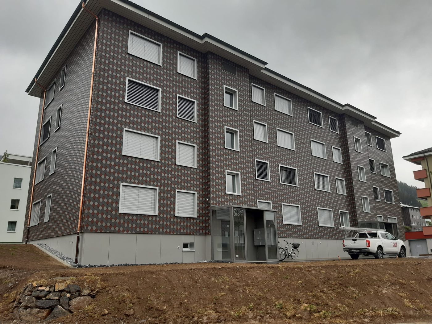 Fassade in Faserzement